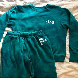 Kendall x Peloton Spiritual Gangster Sweatshirt and Joggers set small